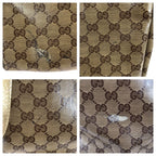 Gucci GG Crystal Beige Gold Tote Shoulder Bag — view 5