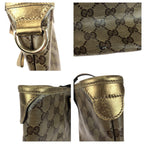 Gucci GG Crystal Beige Gold Tote Shoulder Bag — view 6