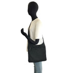 Prada Tessuto Black Silver Nylon Shoulder Bag — view 6