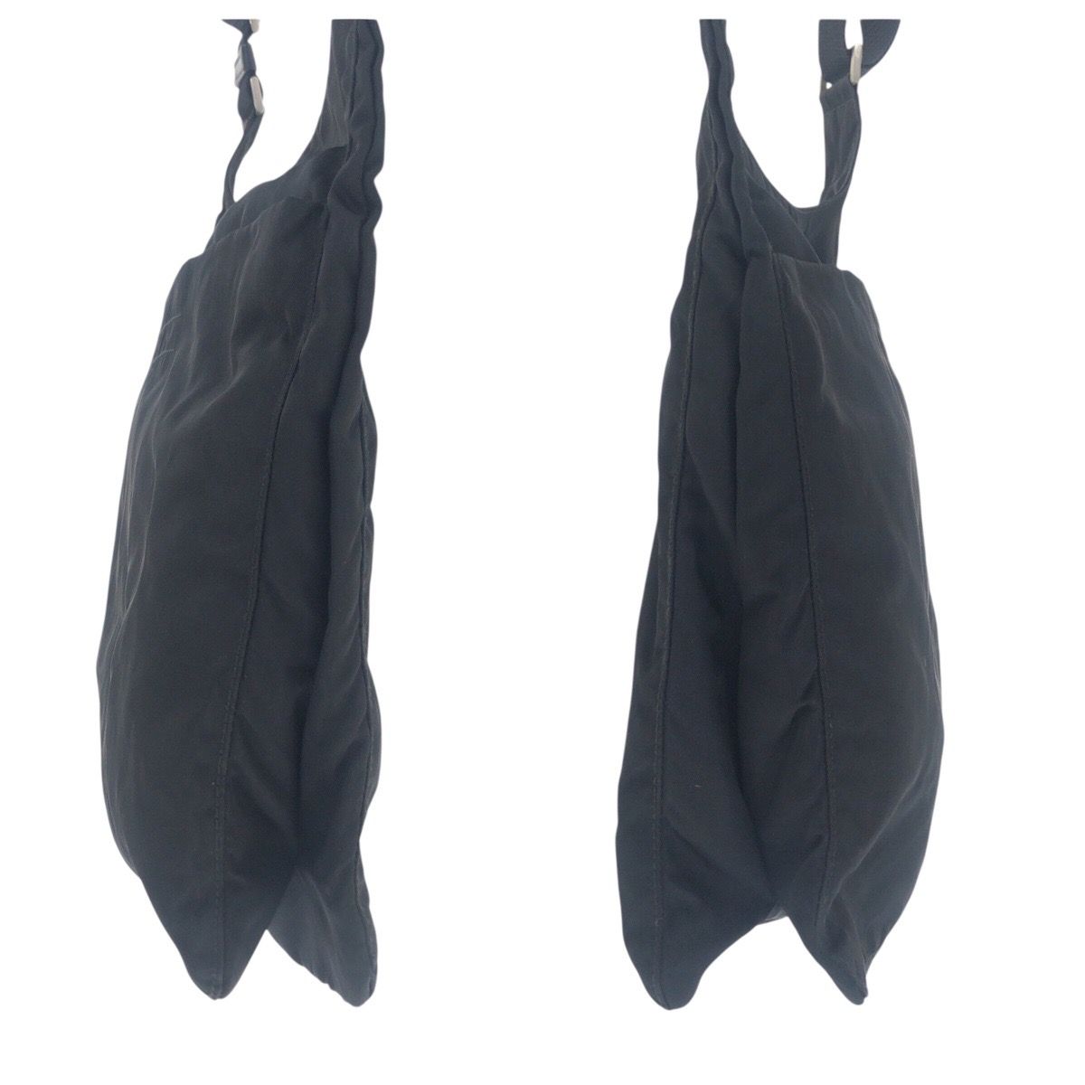Prada Tessuto Black Silver Nylon Shoulder Bag — view 7