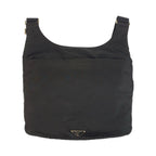 Prada Tessuto Black Silver Nylon Shoulder Bag