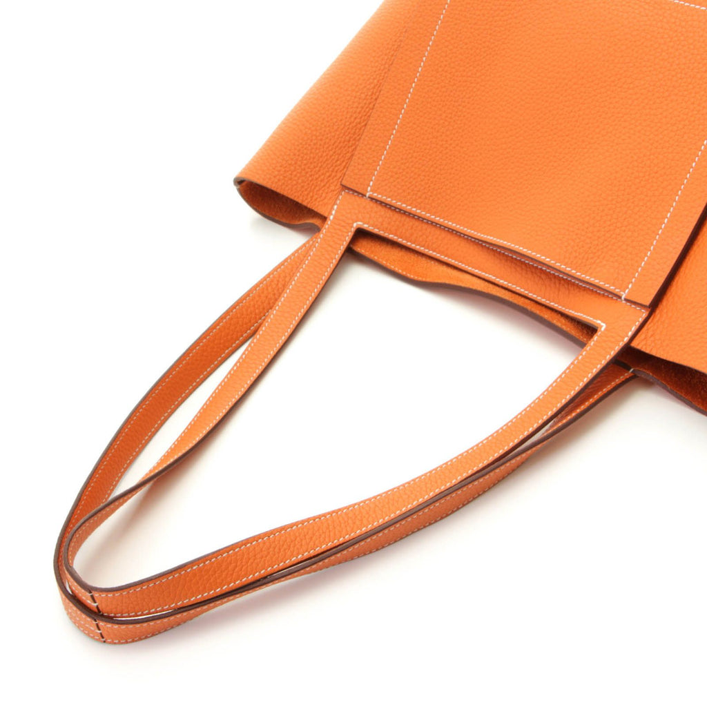 Hermes Cabas Sellier 31 Bag Taurillon Clemence Orange — view 4