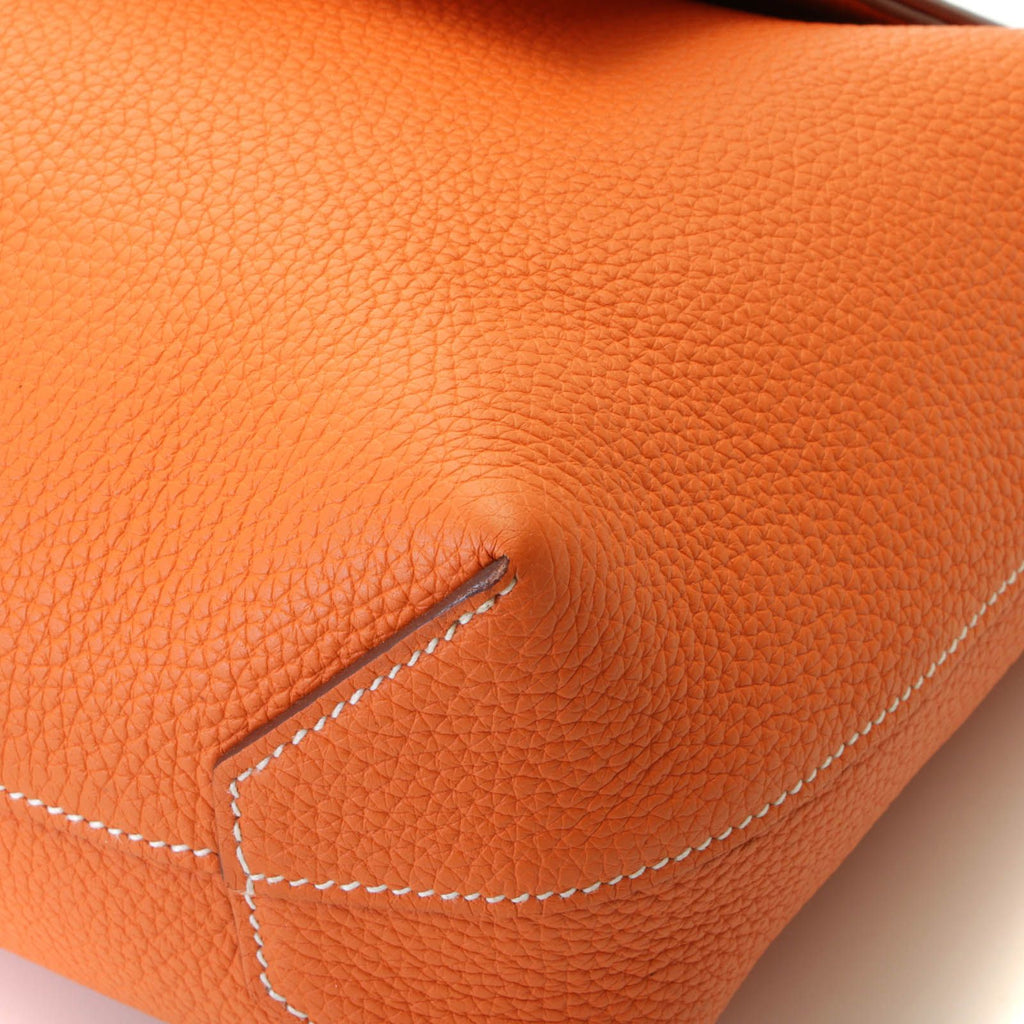 Hermes Cabas Sellier 31 Bag Taurillon Clemence Orange — view 7