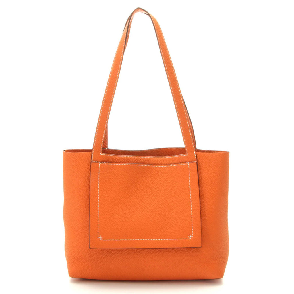 Hermes Cabas Sellier 31 Bag Taurillon Clemence Orange