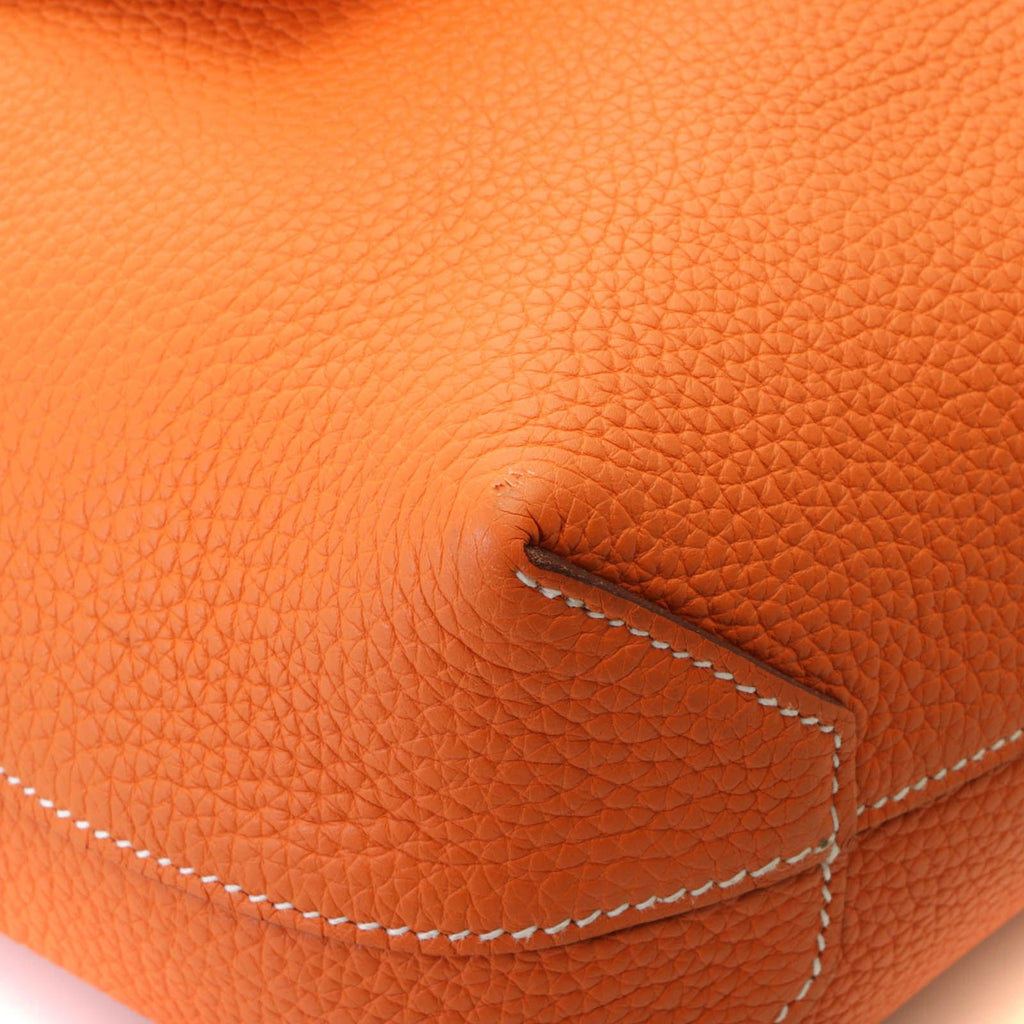 Hermes Cabas Sellier 31 Bag Taurillon Clemence Orange — view 6