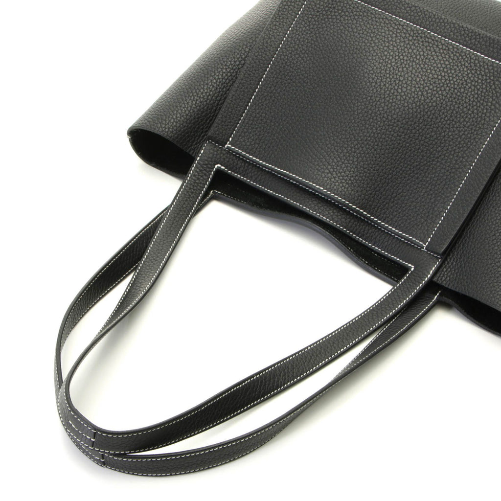 Hermes Cabas Sellier 31 Bag Taurillon Clemence Black — view 4