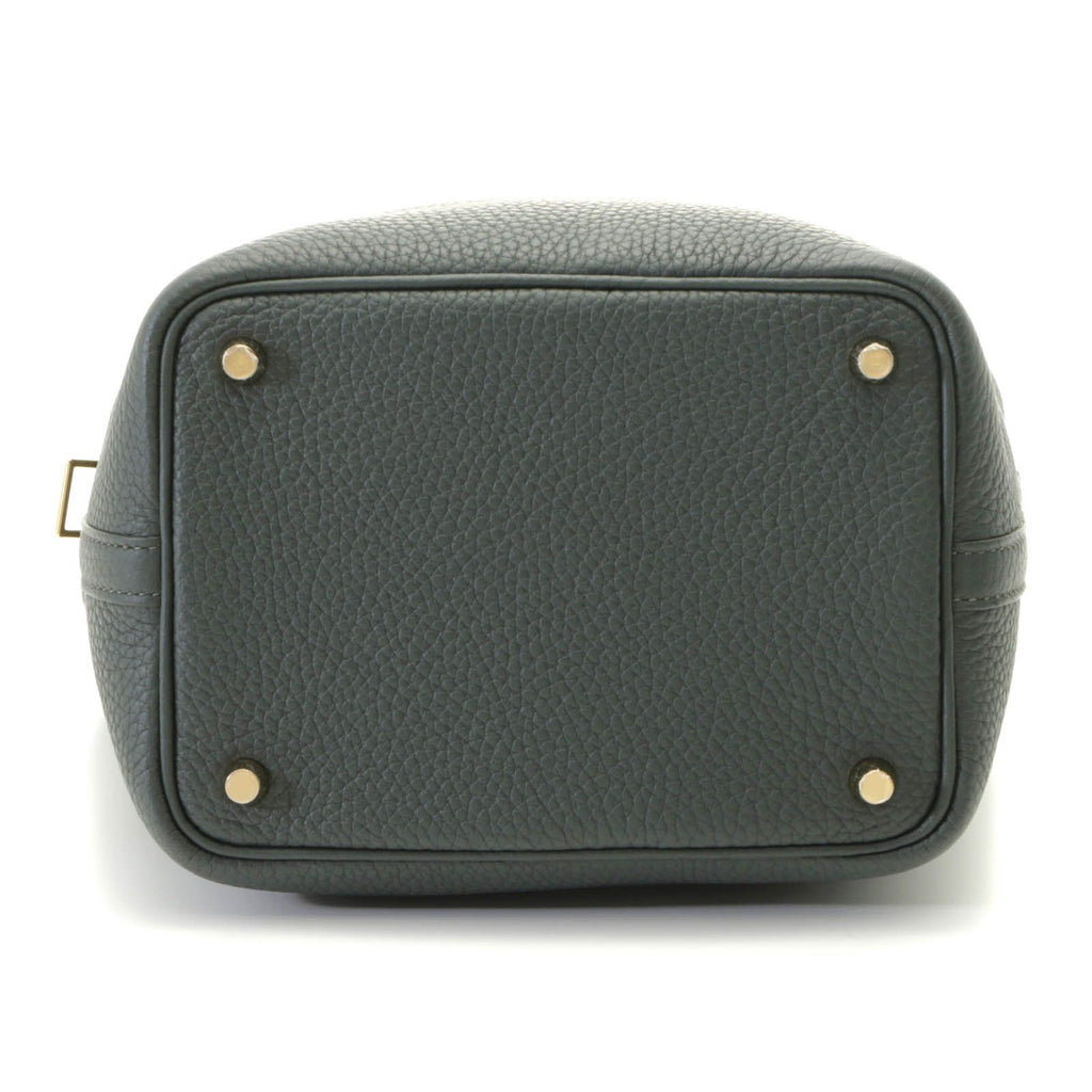 Hermes Picotin Lock PM Vert Mangrove Tote Bag Taurillon Clemence — view 3