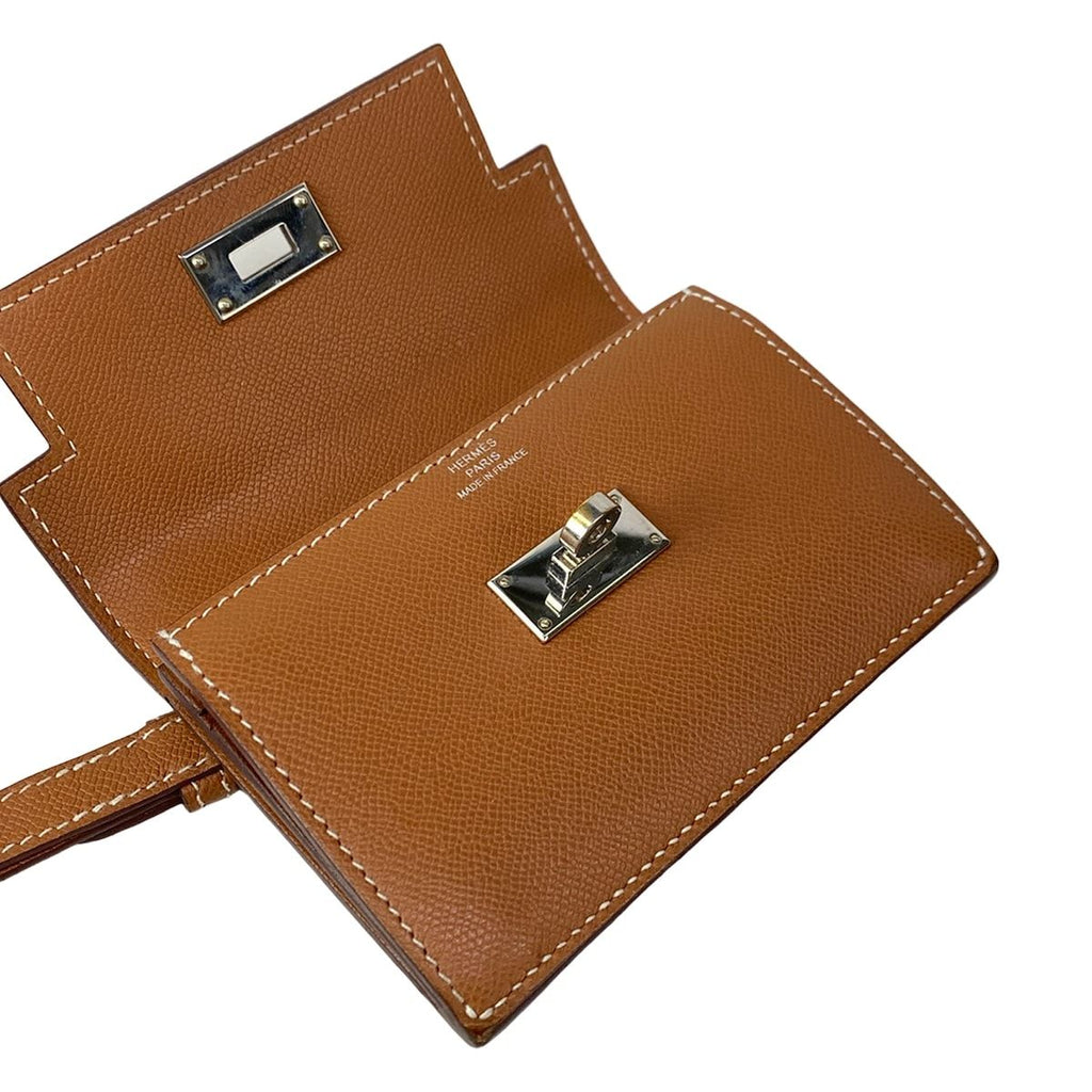 Hermes Wallet Kelly Pocket Slim Gold Silver — view 3