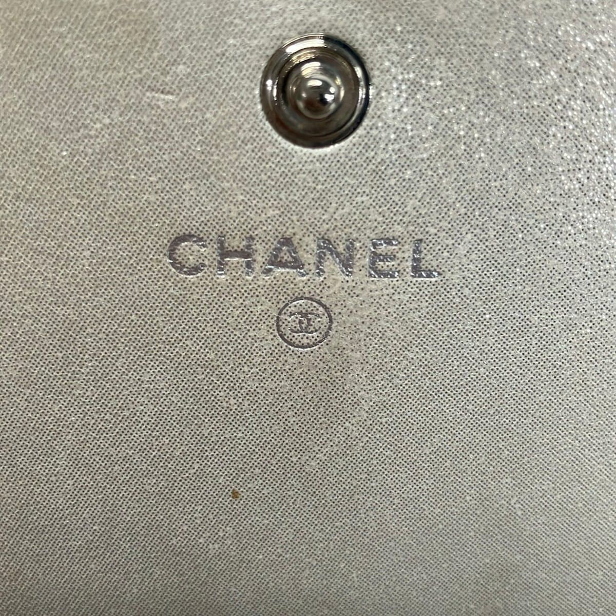 Chanel Wallet Silver CC Logo Star Glitter Lambskin — view 6