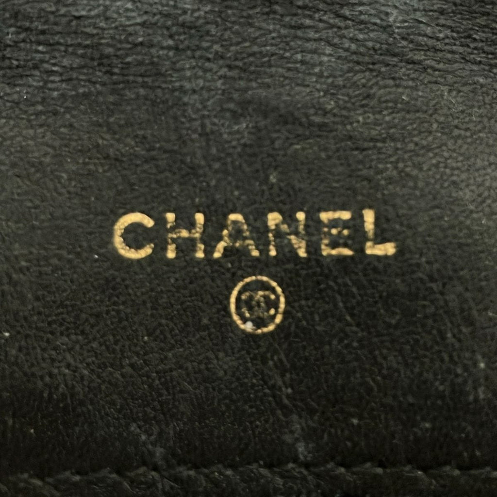 Chanel Bifold Wallet Bicolor Black CC Logo Silver Leather — view 5