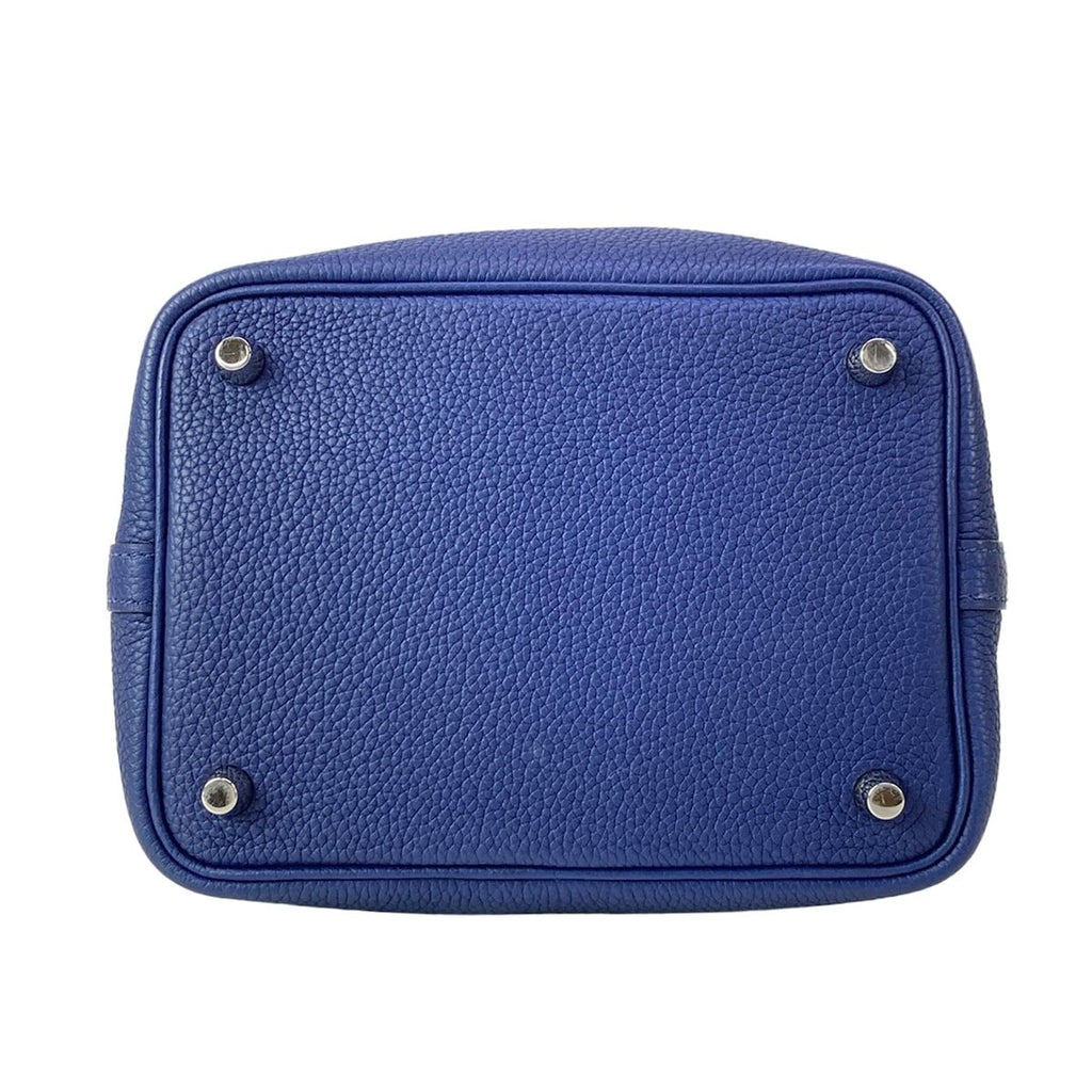 Hermes Handbag Picotin Lock PM Blue Silver — view 5