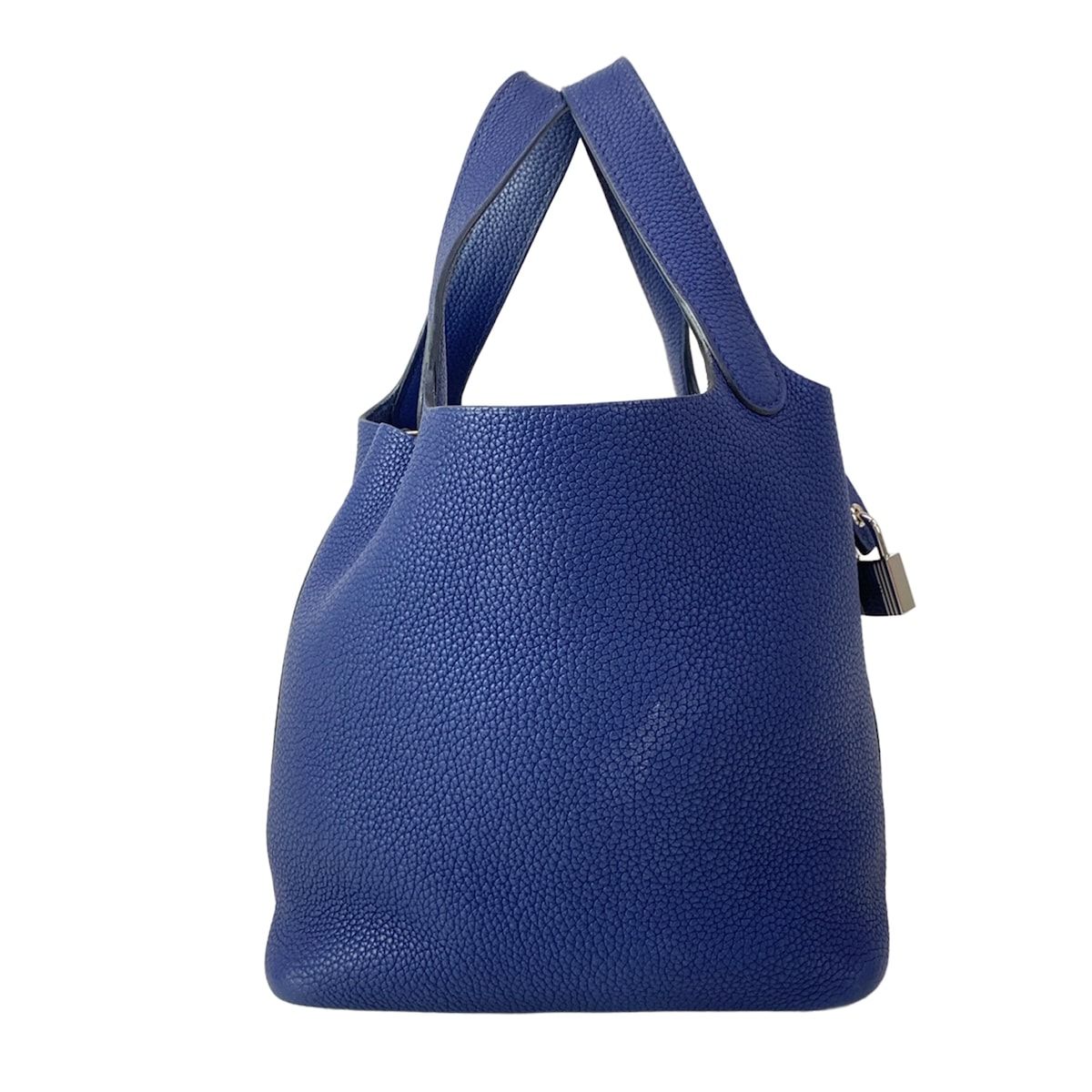 Hermes Handbag Picotin Lock PM Blue Silver — view 3