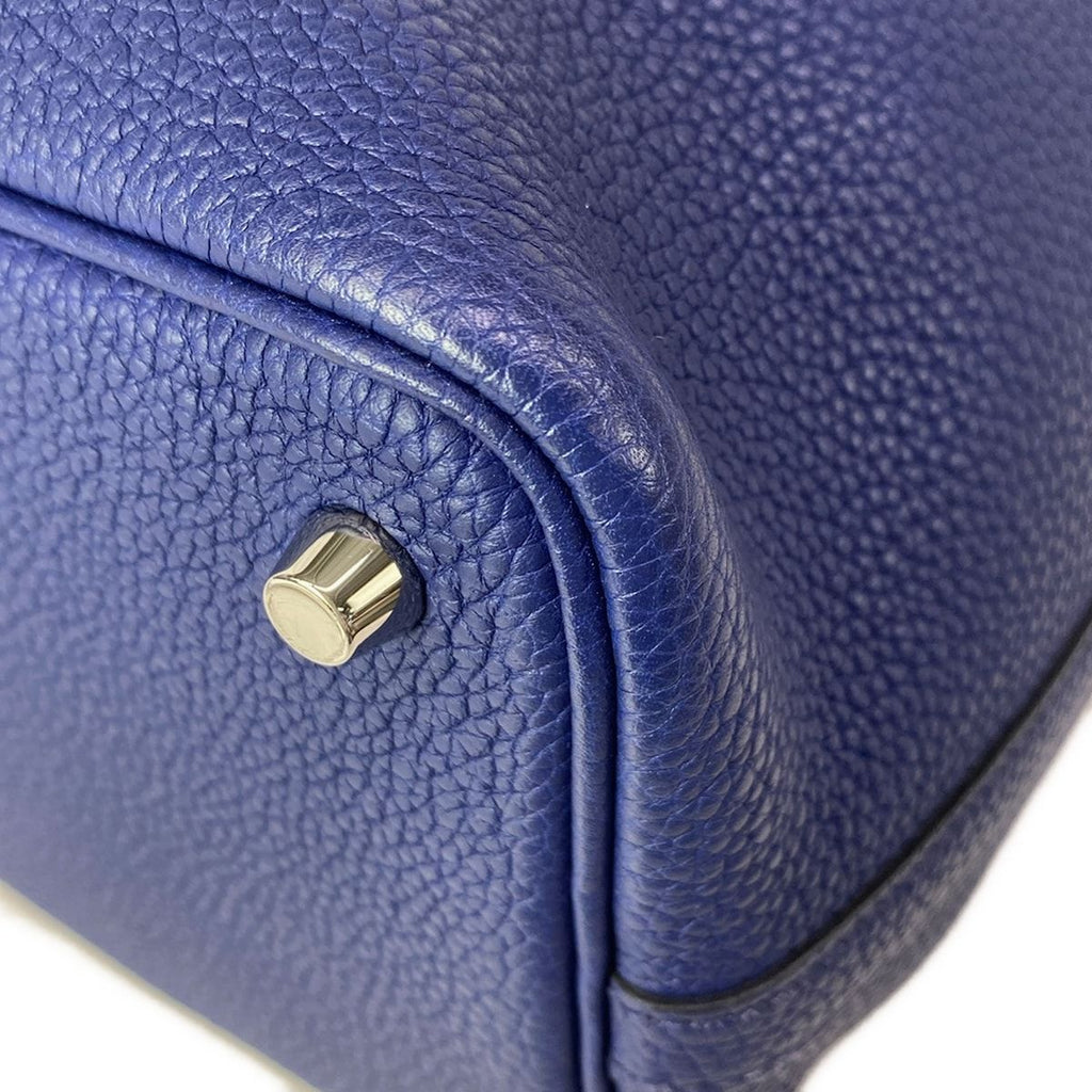 Hermes Handbag Picotin Lock PM Blue Silver — view 7