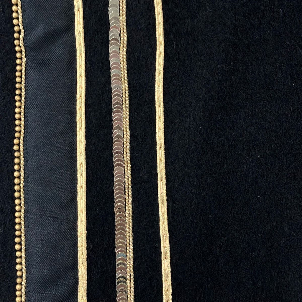 Hermes Shawl Black Gold Cashmere Scarf — view 4