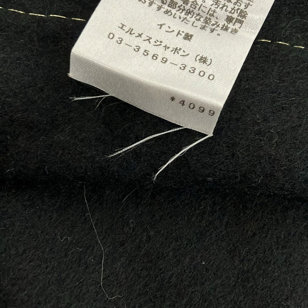 Hermes Shawl Black Gold Cashmere Scarf — view 5