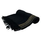 Hermes Shawl Black Gold Cashmere Scarf