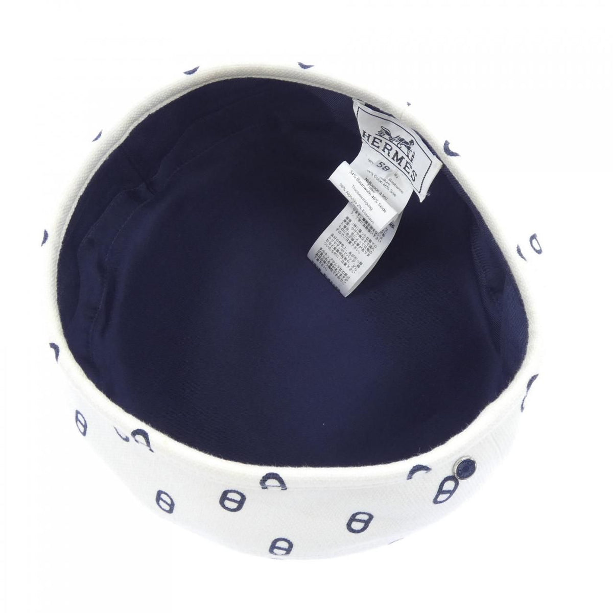 Hermes Chaine D'ancre Clou de Selle Saint Honore Cap Hat — view 5