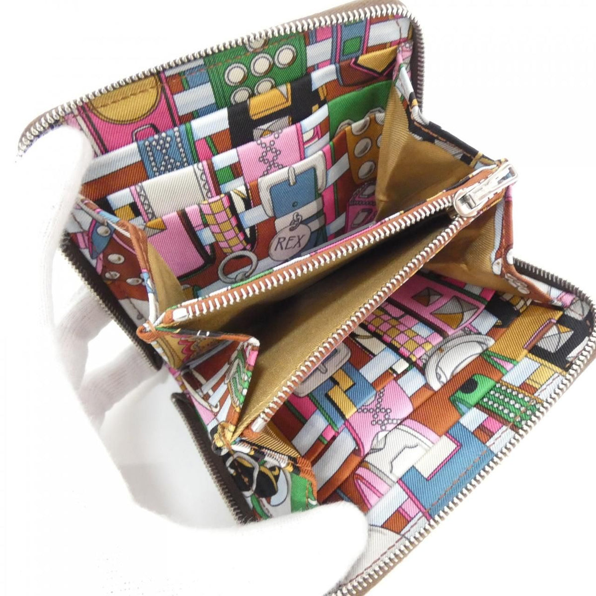 Hermes Collier de Chiens Silk'in Compact Wallet — view 5
