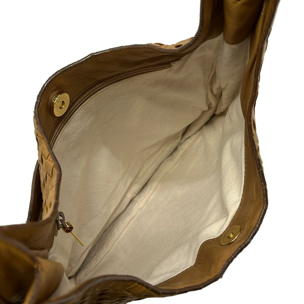 Bottega Veneta Shoulder Bag Intrecciato Light Brown Leather — view 7