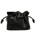 Loewe Shoulder Bag Flamenco Black Strap for Another Model Leather