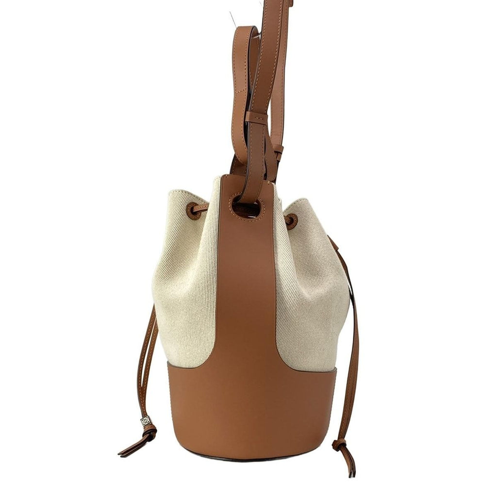 Loewe Shoulder Bag Balloon Medium Ivory Tan Drawstring 2-Way — view 4