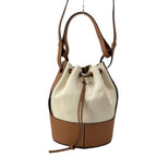 Loewe Shoulder Bag Balloon Medium Ivory Tan Drawstring 2-Way — view 3