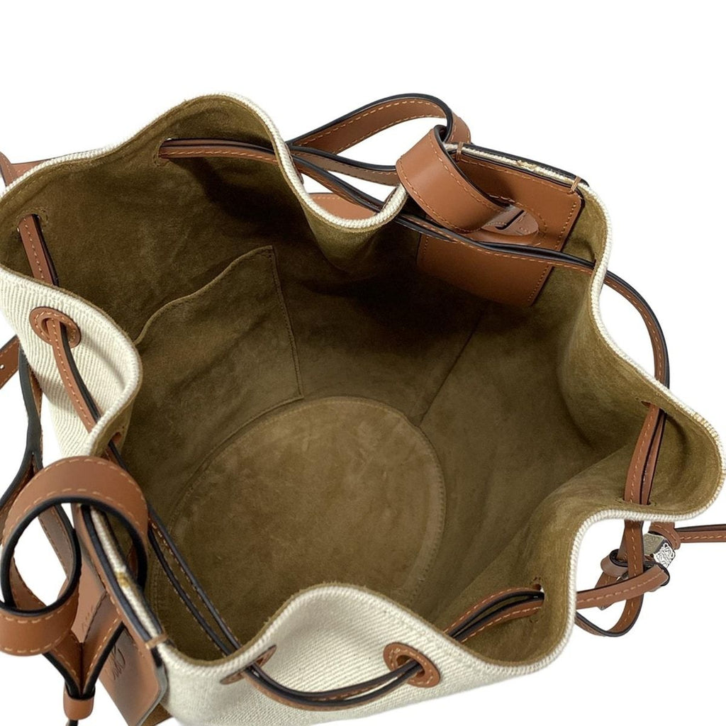 Loewe Shoulder Bag Balloon Medium Ivory Tan Drawstring 2-Way — view 7
