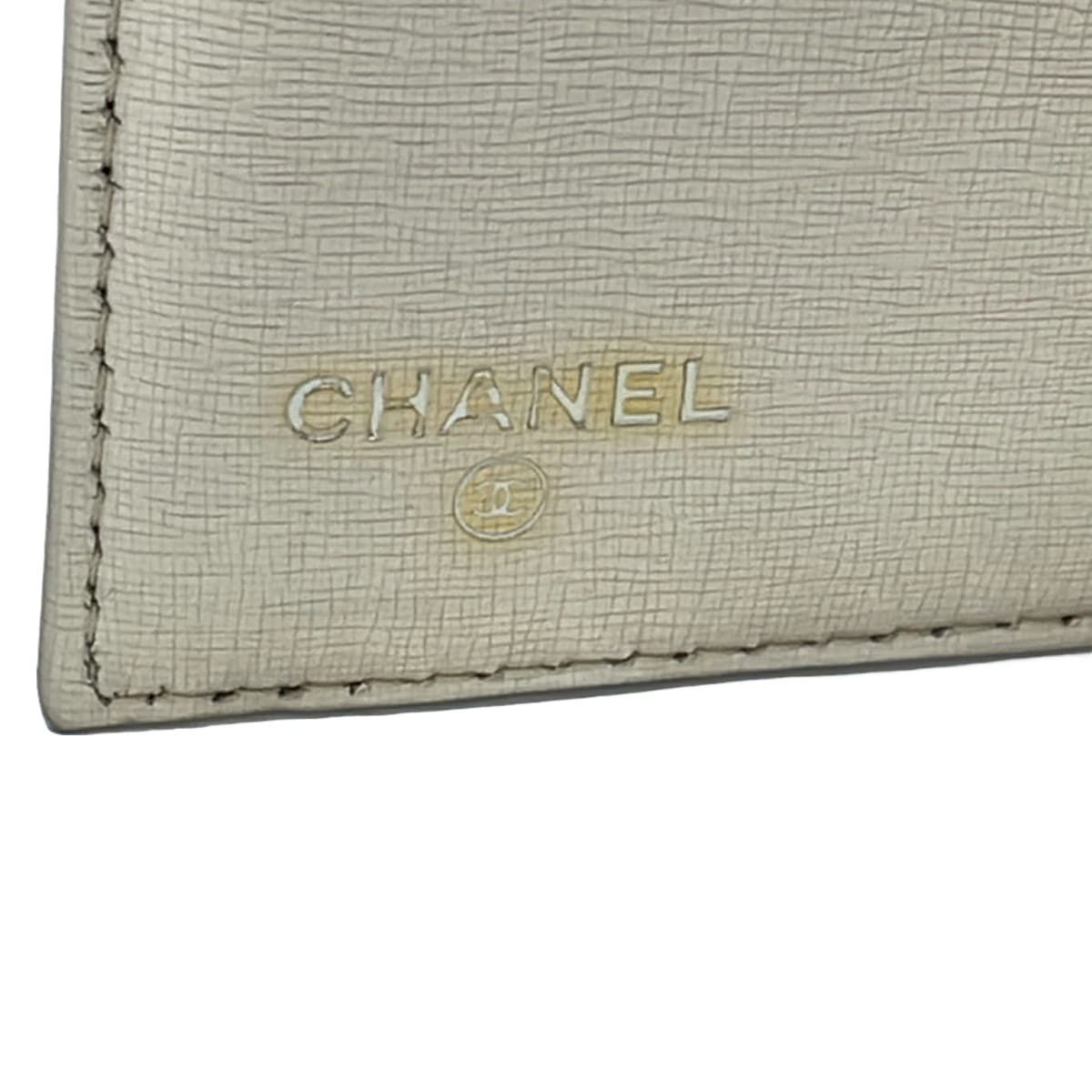 Chanel Wallet Gold CC Logo Leather — view 6