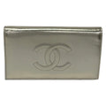 Chanel Wallet Gold CC Logo Leather