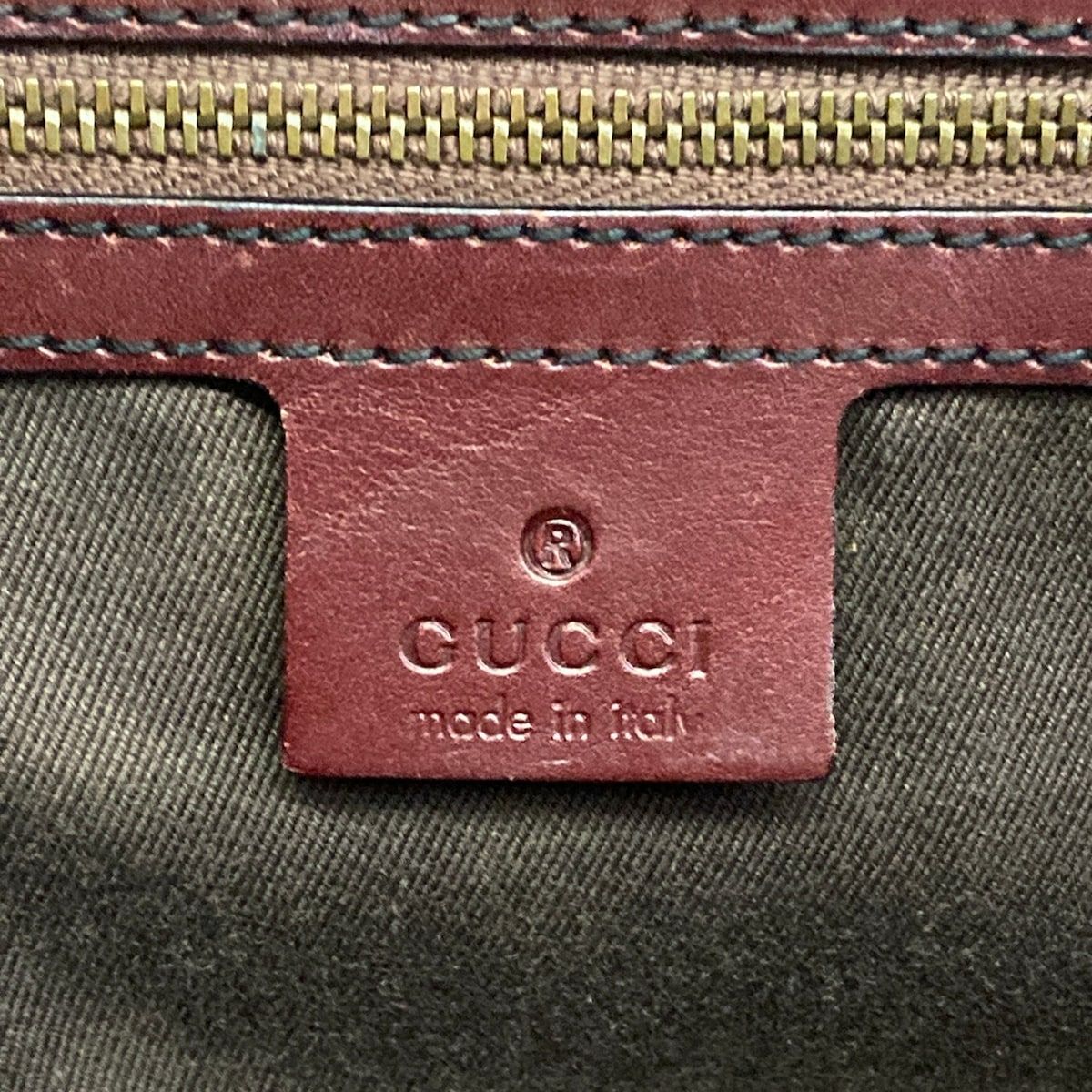 Gucci Handbag Bamboo Barrette Beige Bordeaux Leather — view 8