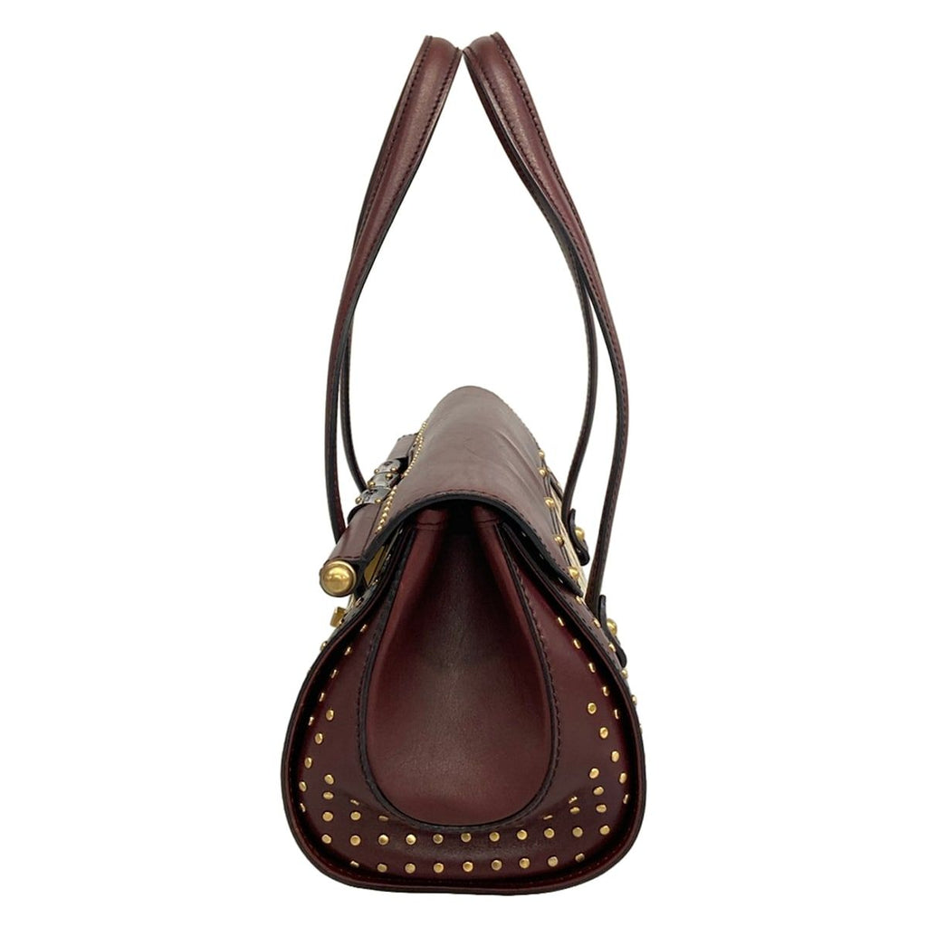 Gucci Handbag Bamboo Barrette Beige Bordeaux Leather — view 4