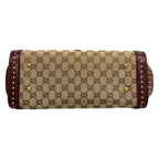 Gucci Handbag Bamboo Barrette Beige Bordeaux Leather — view 5