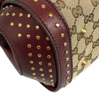 Gucci Handbag Bamboo Barrette Beige Bordeaux Leather — view 6
