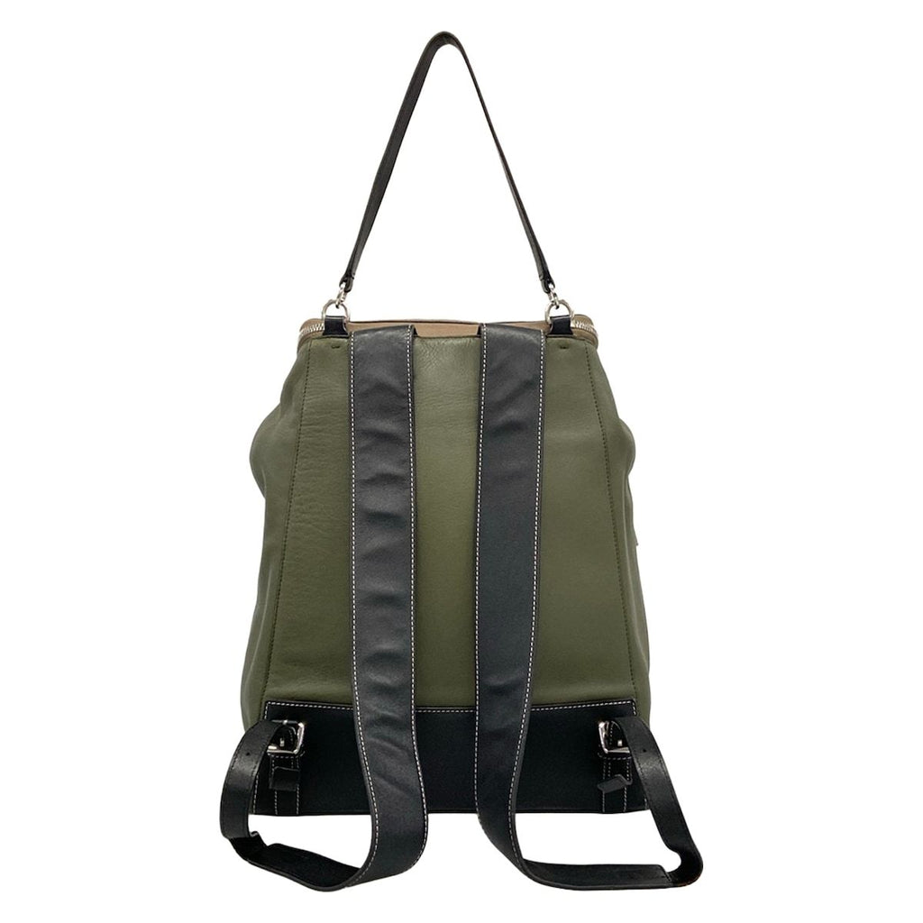 Loewe Backpack Goya Khaki Light Brown Leather — view 3