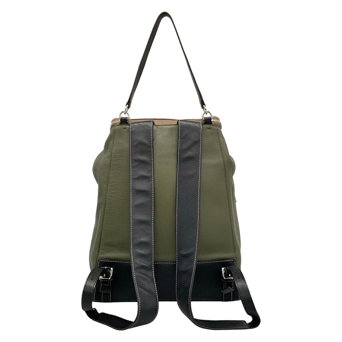 Loewe Backpack Goya Khaki Light Brown Leather — view 3
