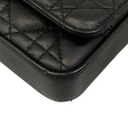 Dior Shoulder Bag Cannage Stitch Black Smartphone Pochette Chain Leather — view 6