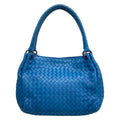 Bottega Veneta Handbag Intrecciato Blue Leather