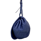 Bottega Veneta Shoulder Bag Intrecciato Navy Leather — view 4