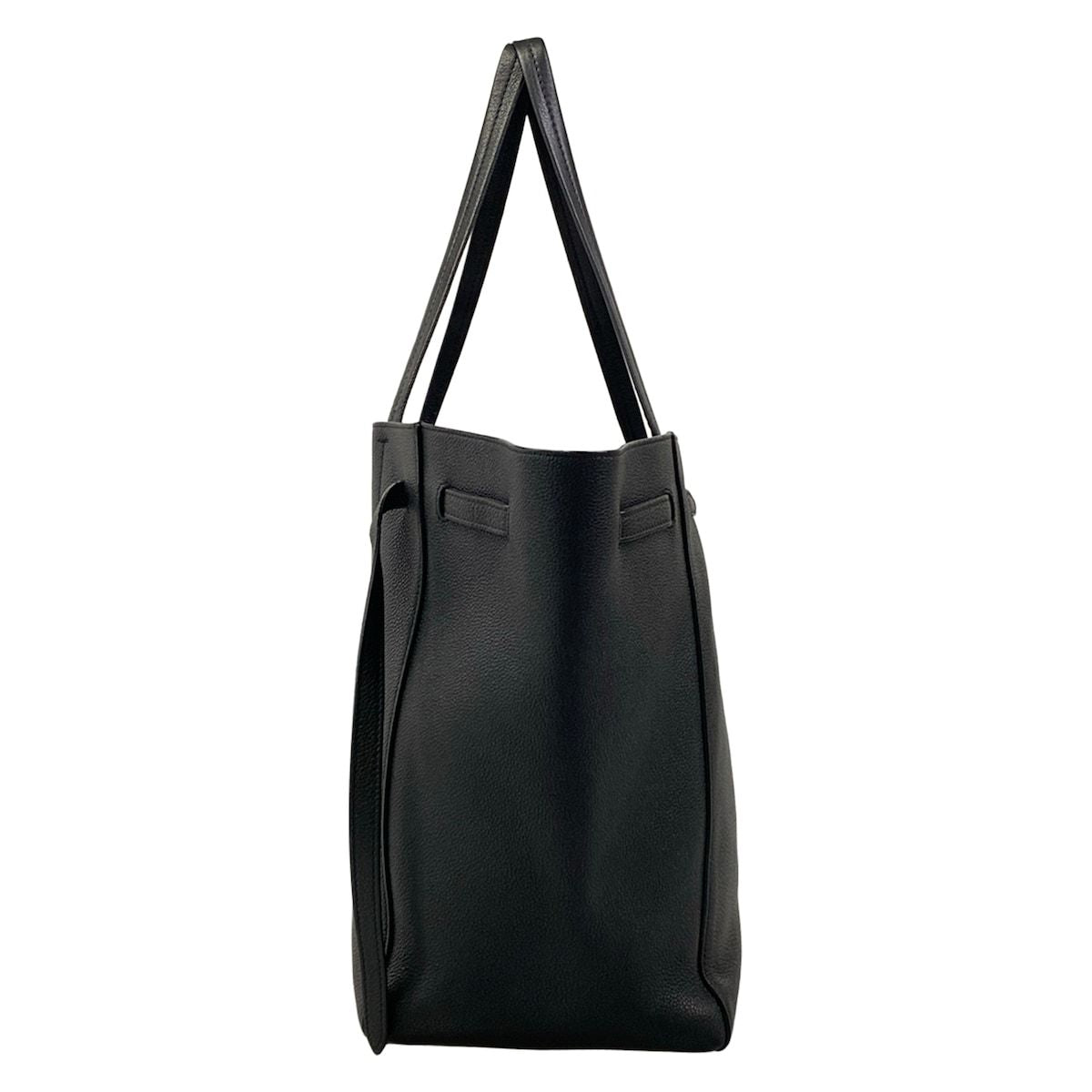 Celine Tote Bag Cabas Phantom Small with Belt Black — view 4