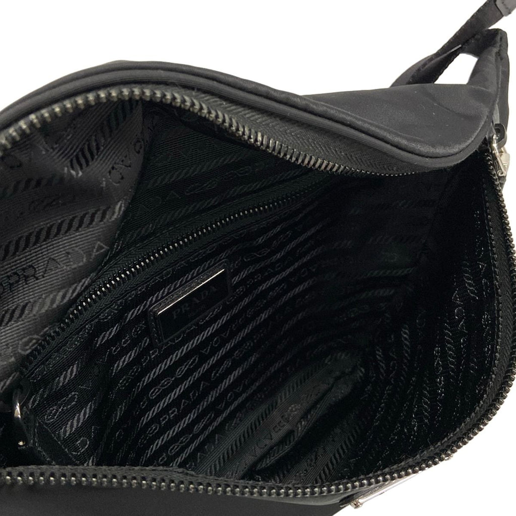 Prada Waist Pouch Black Re-Nylon Leather — view 7