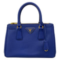 Prada Galleria Mini Bag Blue Leather