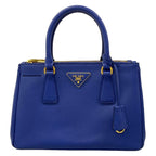 Prada Galleria Mini Bag Blue Leather