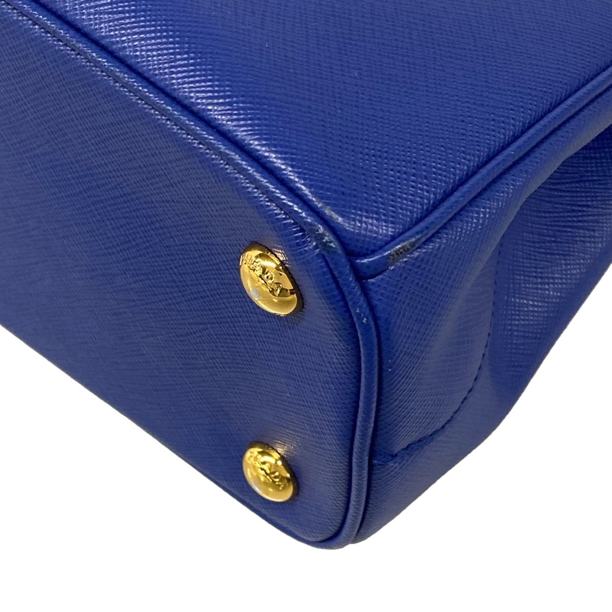Prada Galleria Mini Bag Blue Leather — view 6