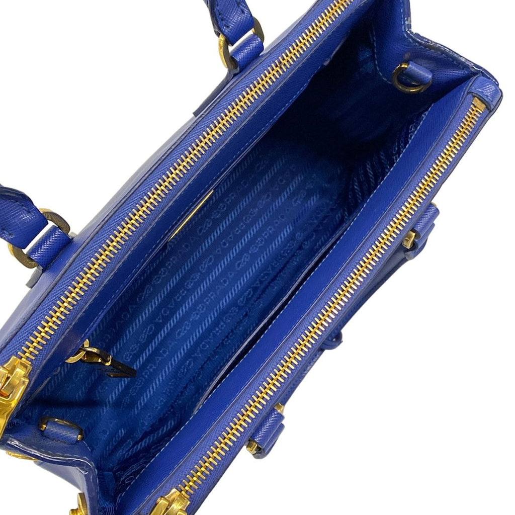 Prada Galleria Mini Bag Blue Leather — view 7