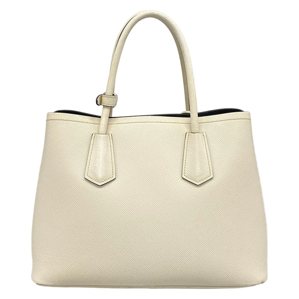 Prada Handbag Double Small Bag Ivory Leather — view 3