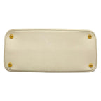 Prada Handbag Double Small Bag Ivory Leather — view 5