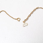 Dior Vintage Necklace CD Logo Crystal Gold — view 5