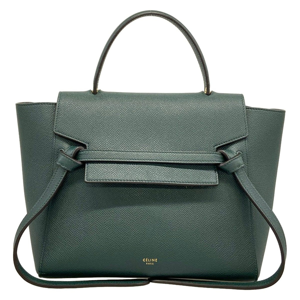 Celine Belt Bag Micro Dark Green Leather