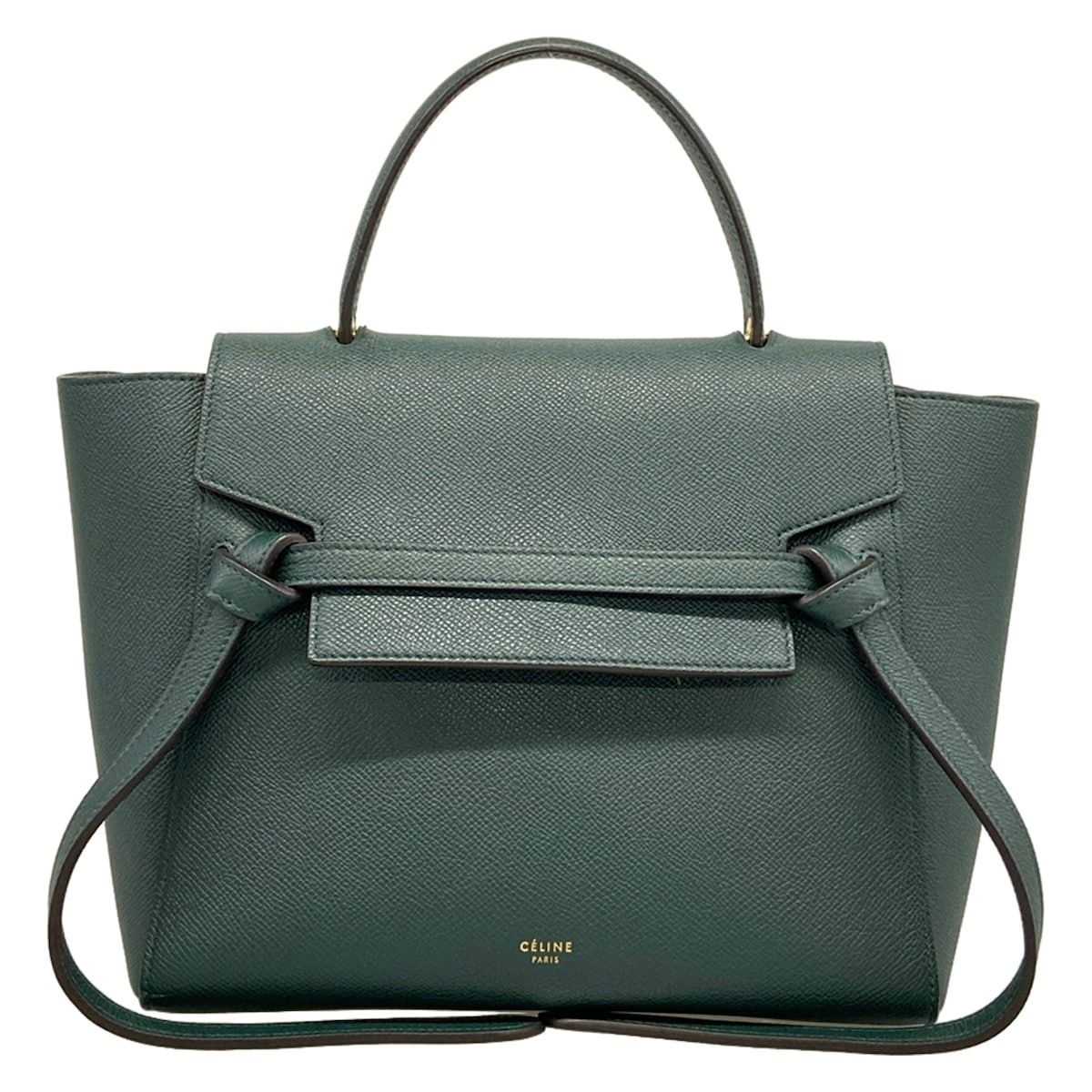 Celine Belt Bag Micro Dark Green Leather
