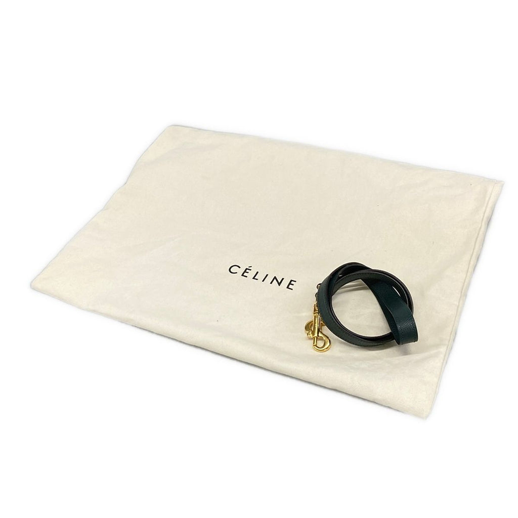Celine Belt Bag Micro Dark Green Leather — view 8